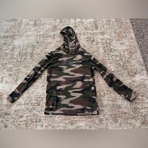 Vans Green and Brown Camo Patterned Hoodie